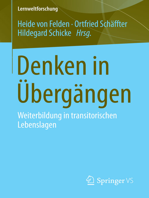 Title details for Denken in Übergängen by Heide Felden - Available